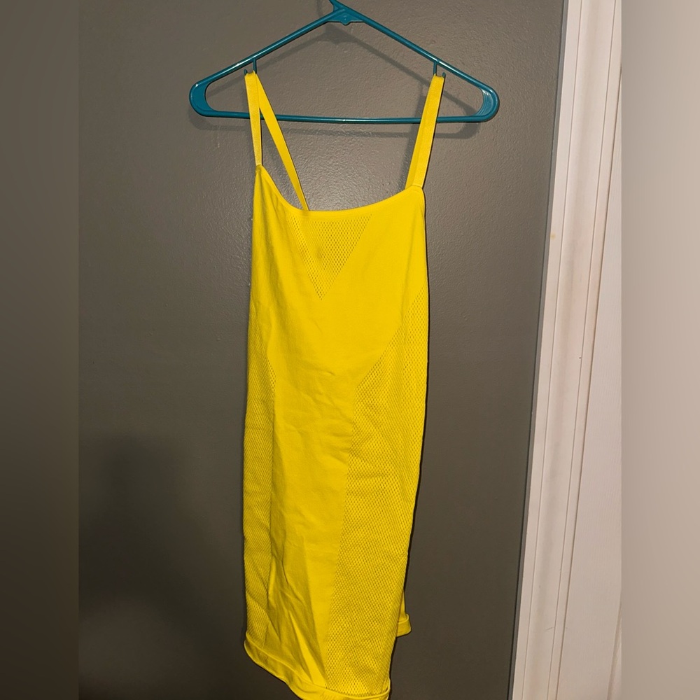 Yitty yellow bodycon cutout dress